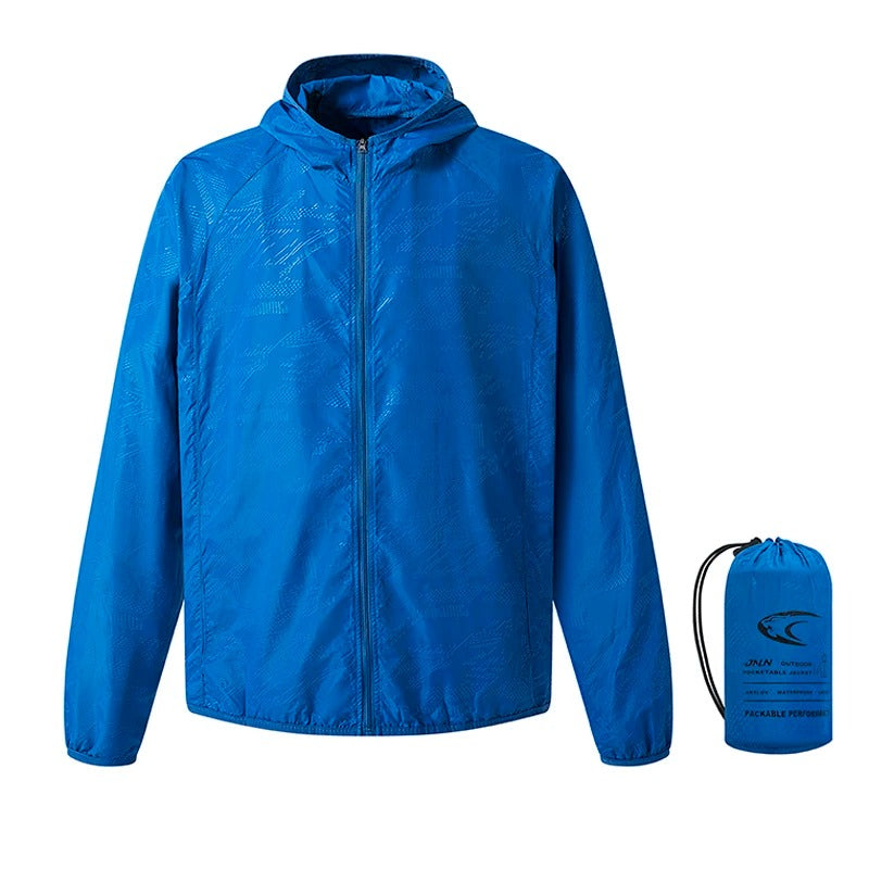 Men's Women's Waterproof Hiking Jacket Quick Dry Sun Protection Windbreaker Camping Hunting Climbing Outdoor Rain Coat
