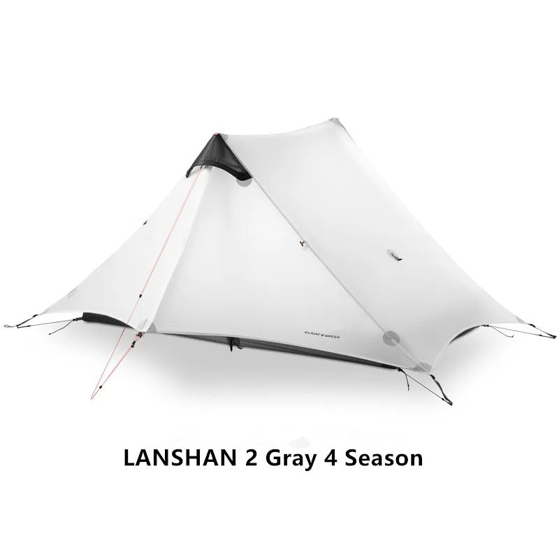 New Version FLAME'S CREED LanShan 2 Person Oudoor Ultralight Camping Tent 3 Season Professional 15D Silnylon Rodless Tent