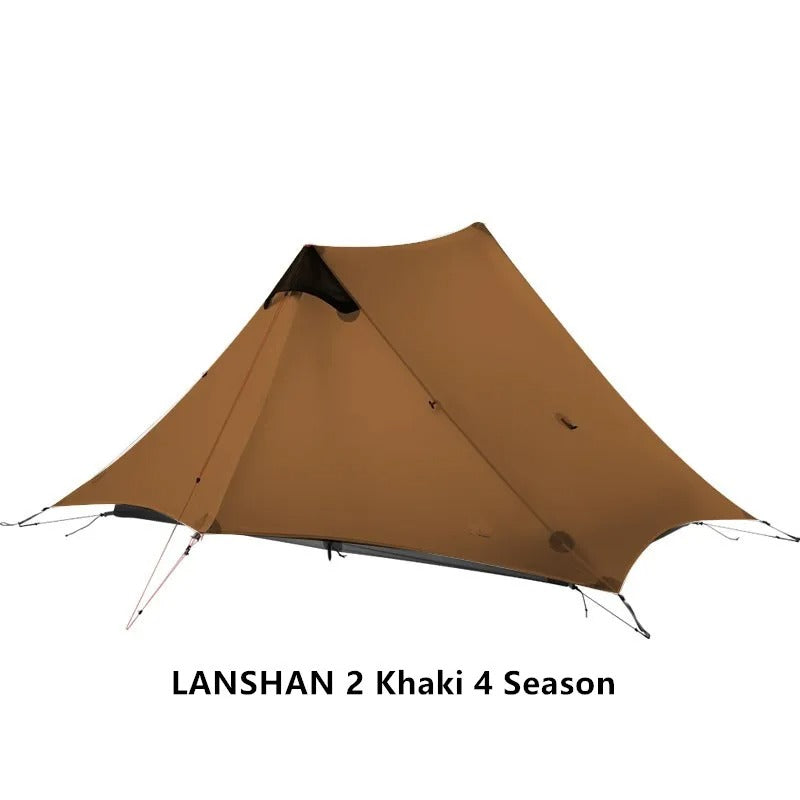 New Version FLAME'S CREED LanShan 2 Person Oudoor Ultralight Camping Tent 3 Season Professional 15D Silnylon Rodless Tent