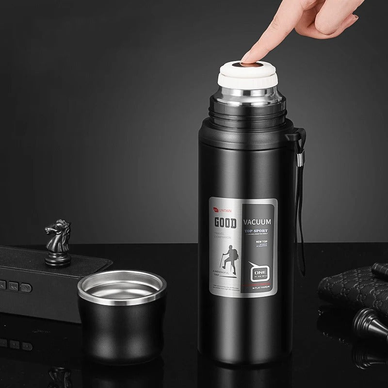 1000ml Hot Cold Thermos Tumbler Stainless Steel Coffee Cup Water Bottle Portable Travel Sports Kettle Vacuum Flasks
