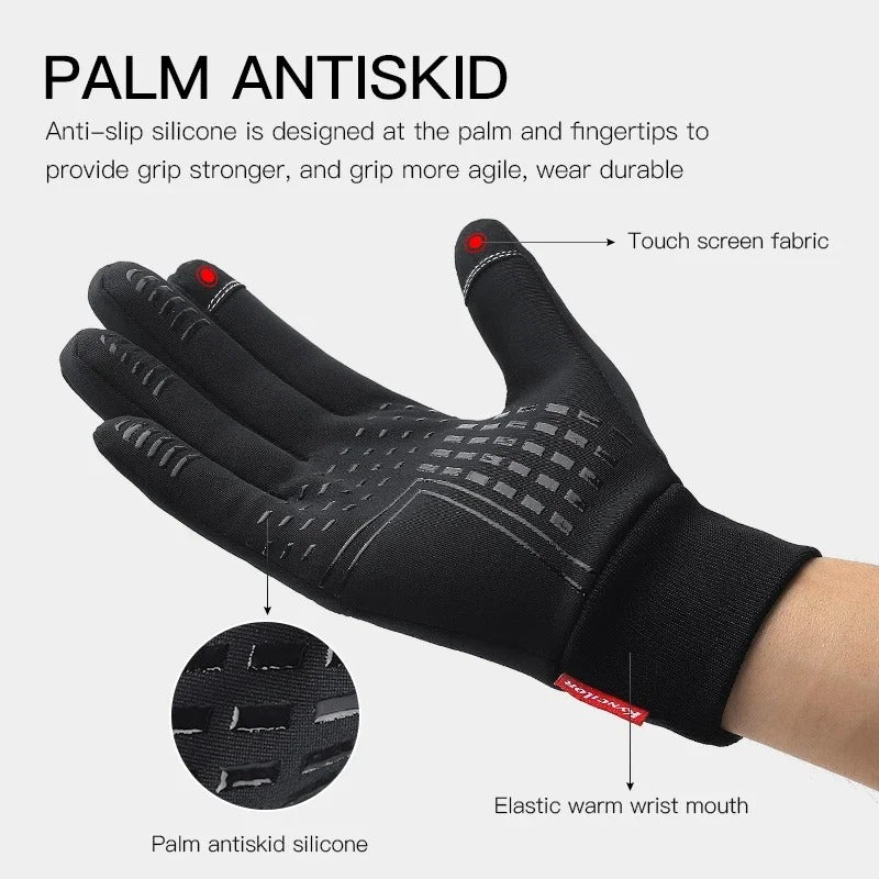 Warm Gloves Winter Outdoor Sports Running Touch Screen Gym Fitness Full Finger Gloves for Men and Women Knitted Magic Gloves