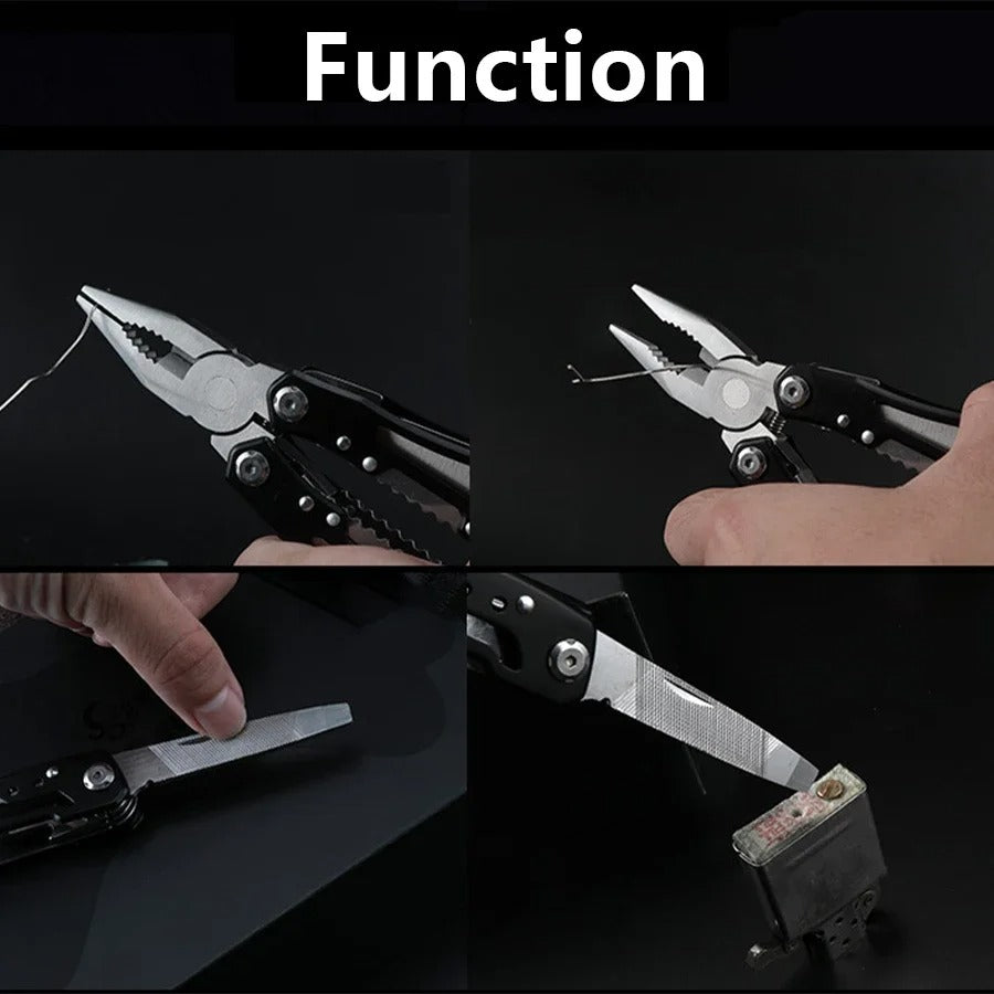 Camping Multitool Stainless Steel Portable Folding Knife Pliers Outdoor Emergency Survival Gear Multifunction Tools for Hiking
