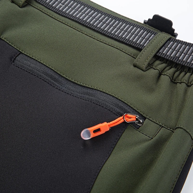 Thick Warm Fleece Hiking Pants Men Winter Waterproof Windproof Outdoor Soft Shell Rain Trousers Trekking Camping Ski Pants