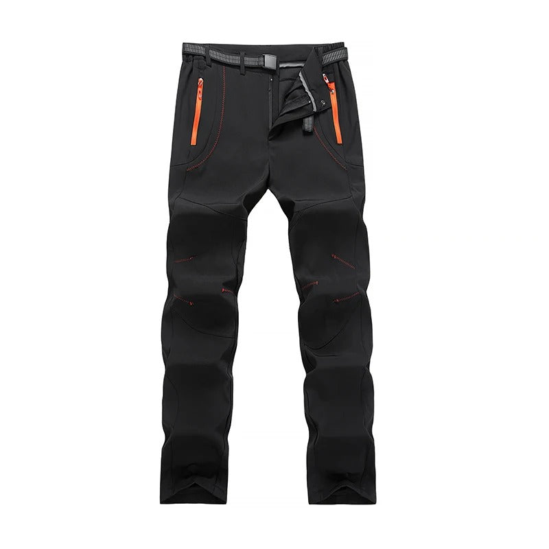 Thick Warm Fleece Hiking Pants Men Winter Waterproof Windproof Outdoor Soft Shell Rain Trousers Trekking Camping Ski Pants
